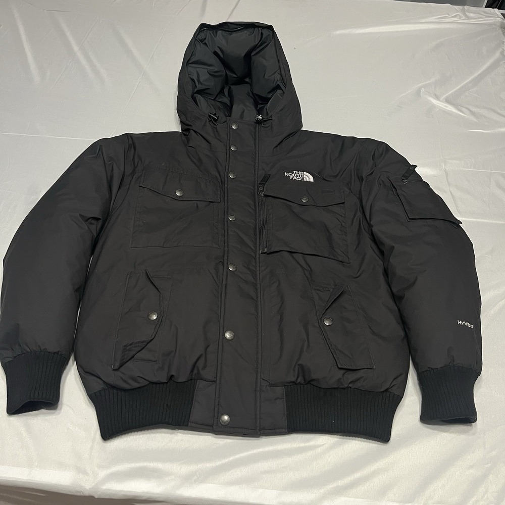 The North Face HyVent Puffer Jacket Men's Size Medium Black Gotham Goose Down